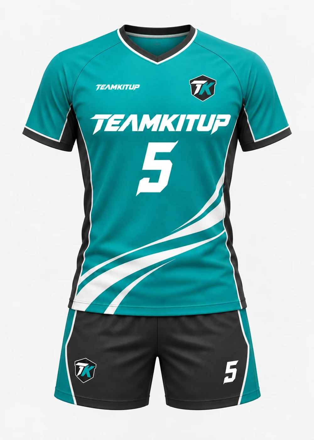 Volleyball Teal Wave — front view